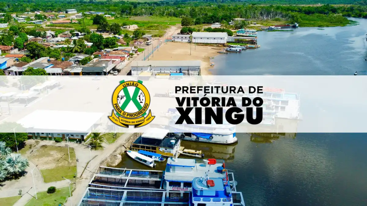 Processo seletivo Vitória do Xingu PA na região urbana do município com vista aérea