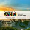 REDA SPM BA 2026 — logotipo do Governo da Bahia com a Secretaria de Políticas para as Mulheres ao fundo de Salvador