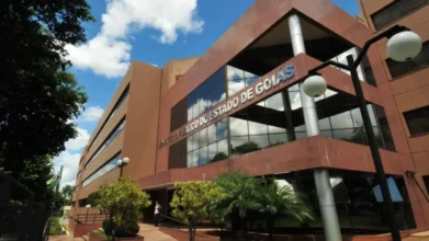 Fachada do Ministério Público do Estado de Goiás, sede da Residência Jurídica MPGO