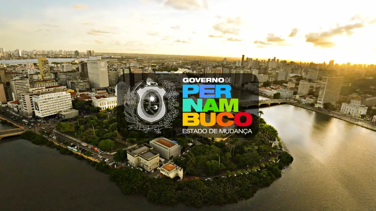 Resultado definitivo CPU PE com imagem aérea de Recife e destaque para o Governo de Pernambuco