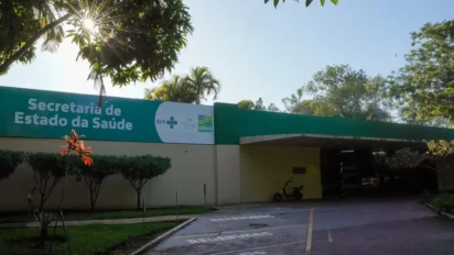 Fachada da Secretaria de Estado da Saúde de Goiás (SES-GO) em referência ao concursos SES GO