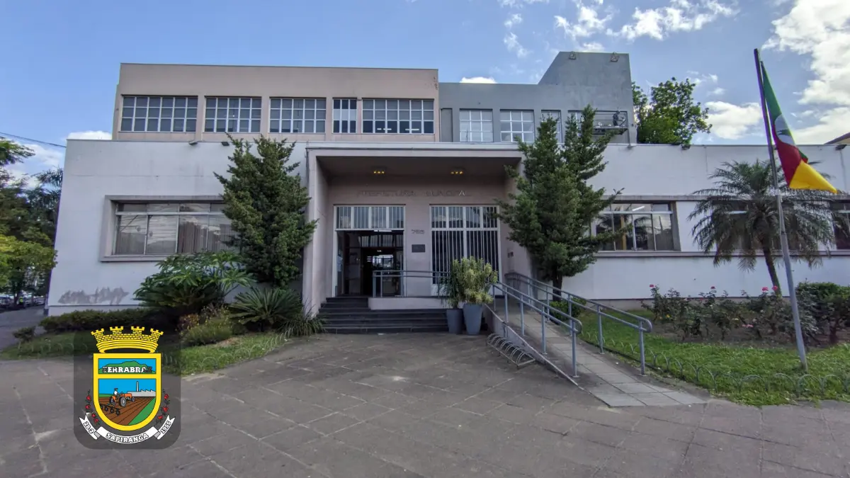 prefeitura de sapiranga rs fachada do predio com brasao municipal em destaque processo seletivo sem prova