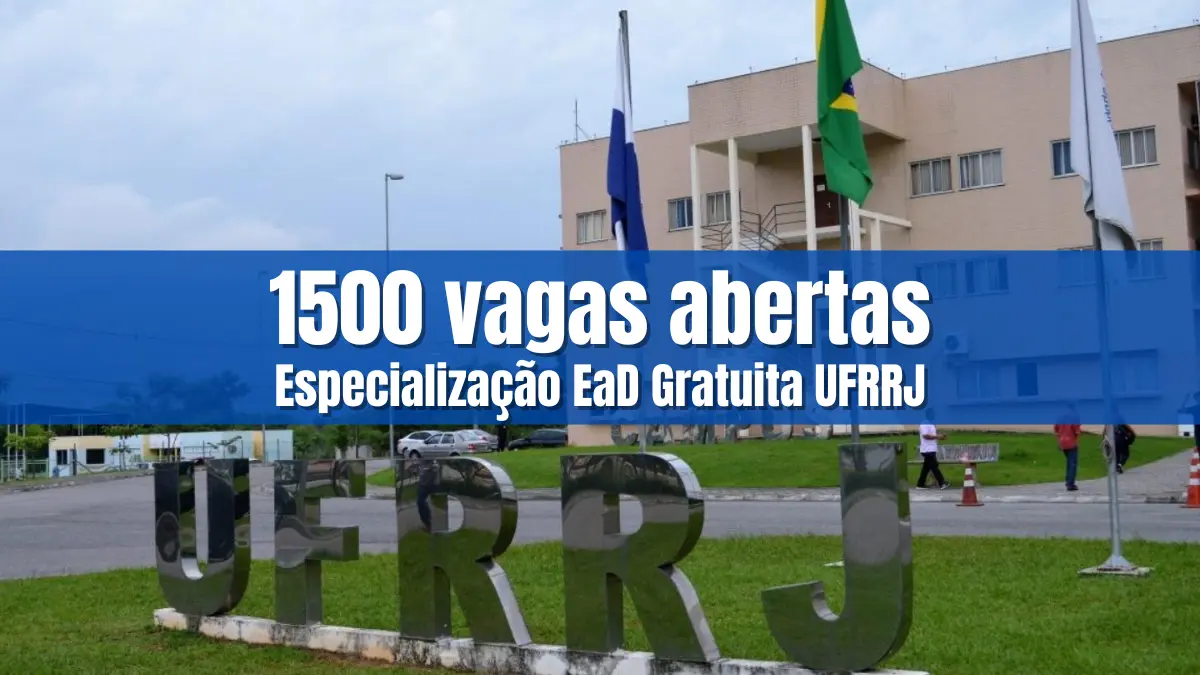 Campus da UFRRJ com letras metálicas em destaque — especialização EaD gratuita em Educação Especial 2026