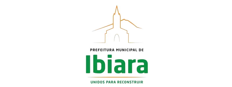 Ibiara-PB oferece salário de R$ 3 mil em seleção p/ ACS e ACE 1 Logotipo da Prefeitura Municipal de Ibiara com ilustração de igreja e montanha ao fundo e o lema Unidos para Reconstruir.